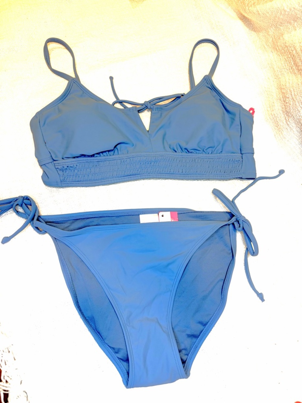 Xhilaration 2-Piece Smocked Bikini Swimsuit - NWT Size Large